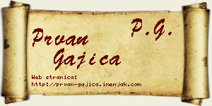 Prvan Gajica vizit kartica